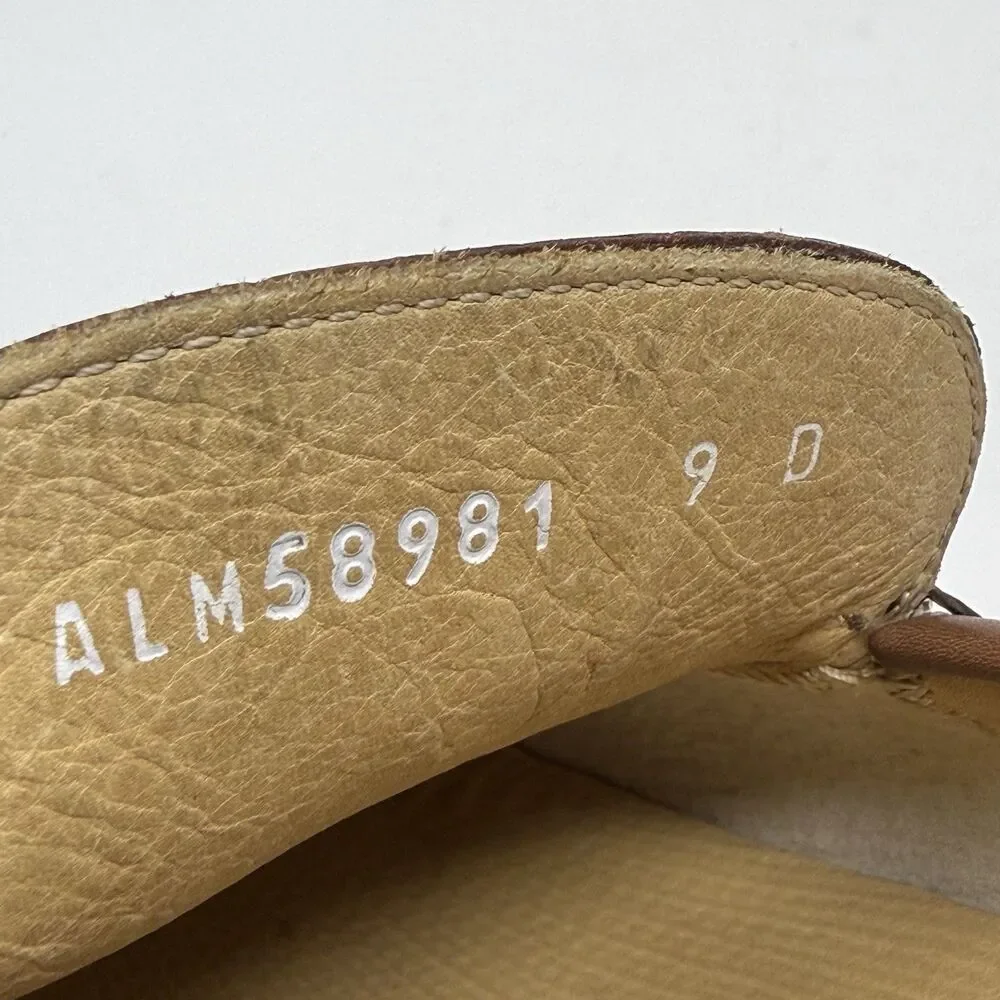 Polo Ralph Lauren Loafers Dress Shoes Mens 9 D Brown Leather Vintage Italy